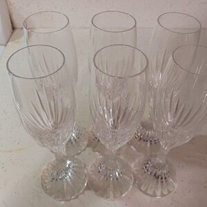 A Flawless Set of 6 Baccarat Champagne Flutes